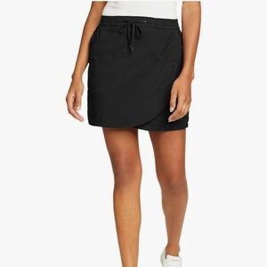 Eddie Bauer Women’s Tulip Hem Skort Skirt Black Hiking Athleisure Casual Medium